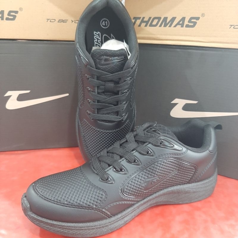 SEPATU SEKOLAH THOMAS | SEPATU SEKOLAH HITAM BERTALI | SEPATU HITAM THOMAS TERBARU |