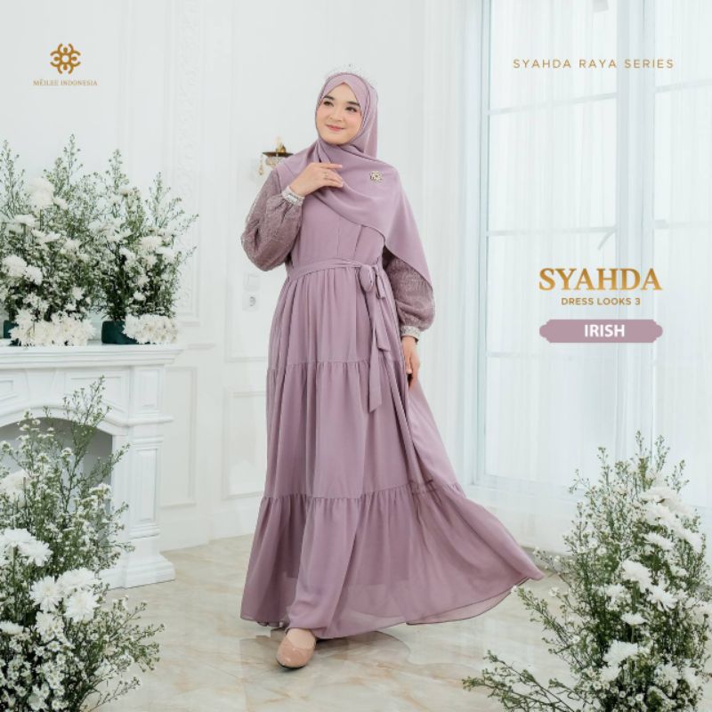 Gamis - Kekinian -Syahda Dress - Gamis Lebaran - by Meilee