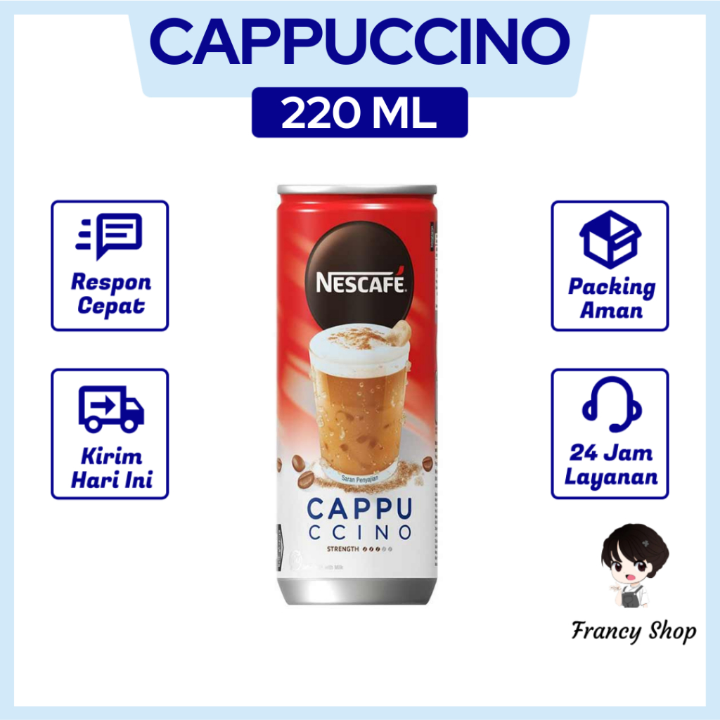 Kopi Nescafe Cappuccino Minuman Kaleng 220 ml