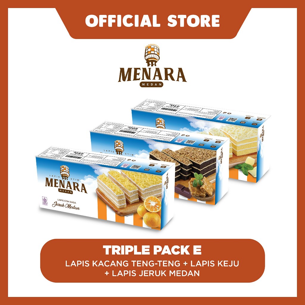 

Triple Pack E (Lapis - Kacang Teng-Teng + Jeruk Medan + Keju)