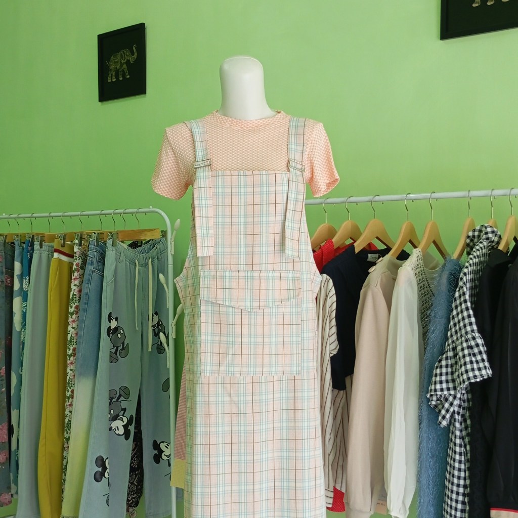 OVERALL MOTIF KOTAK WANITA