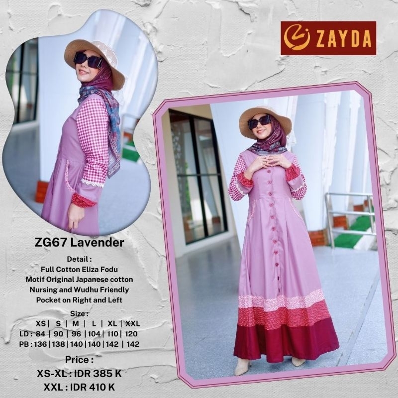 ZAYDA ZG67 LAVENDER/GAMISBUSUI/ORIBRANDED