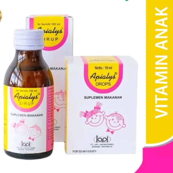 Apialys Drops / Apialys Sirup - Vitamin Bayi & Anak - Multivitamin Anak - Penambah Nafsu Makan Anak