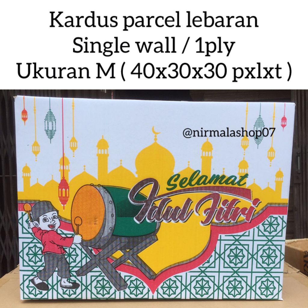 

40x30x30 Kardus idul fitri / Kardus lebaran / Kardus parcel / Putih