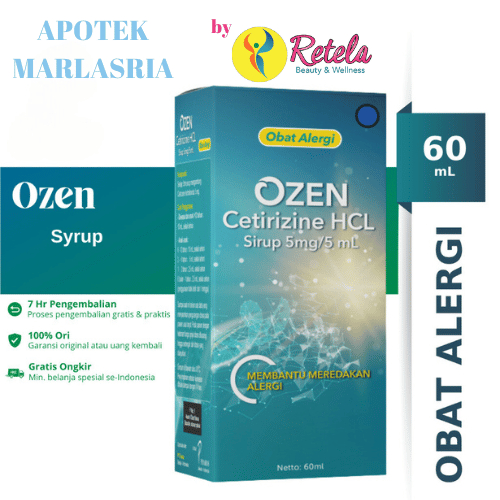 OZEN 5MG SYRUP 60ML /Cetirizine/ Membantu meredakan alergi