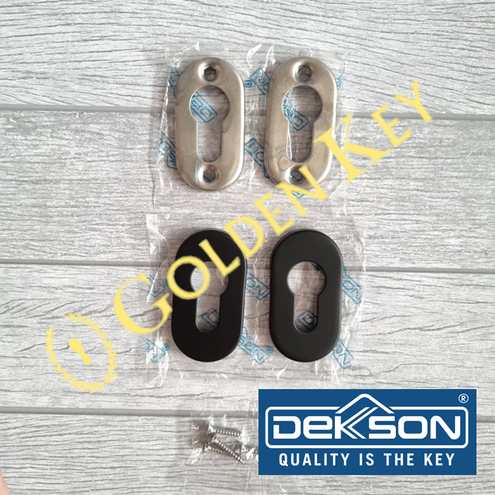 Escutcheon Oval Dekkson Dekson ESCN 84030 Penutup Ring Cylinder Silinder Kunci Hitam Matt Black