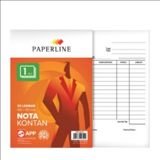 

Nota Tulis kontan kecil 1 Ply merk Paperline