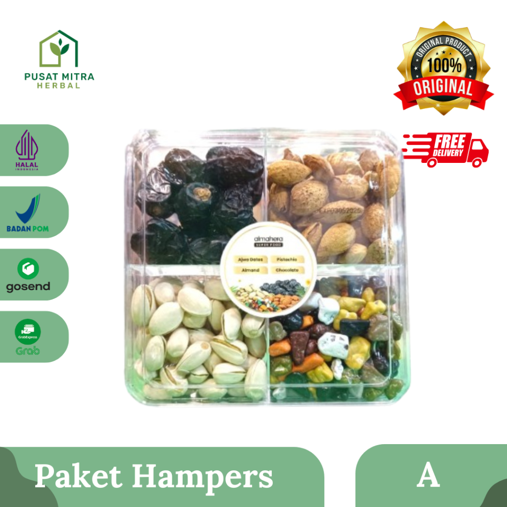 

Paket Hampers Ramadhan - Kurma Khalas Kismis Kacang Pistachio Coklat