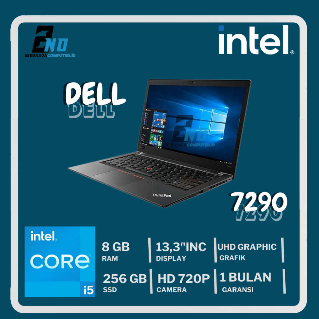 Laptop Dell Latitude 7290 Core i5/i7 - Layar 12,5 Inch - Cocok Buat Kuliahan / Kantoran / Gaming TER