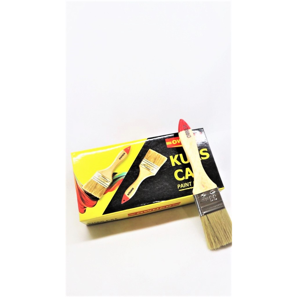 Paint Brush / Kuas Cat / Kuas Tembok Gagang Kayu OWNER/AFTA (Harga Per - PCS) - 1.5 Inch
