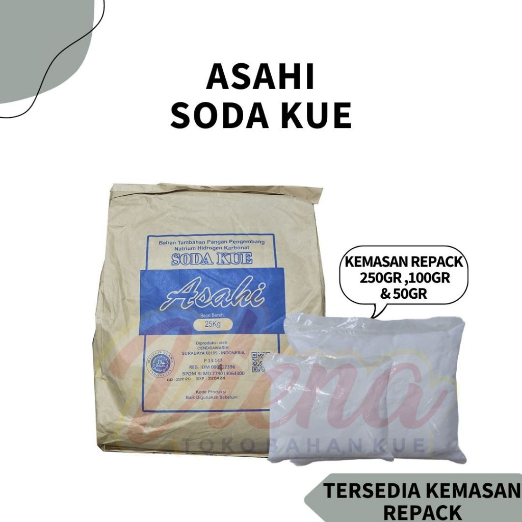 

Asahi Soda Kue Kemasan REPACK 100gr / Baking Soda Asahi