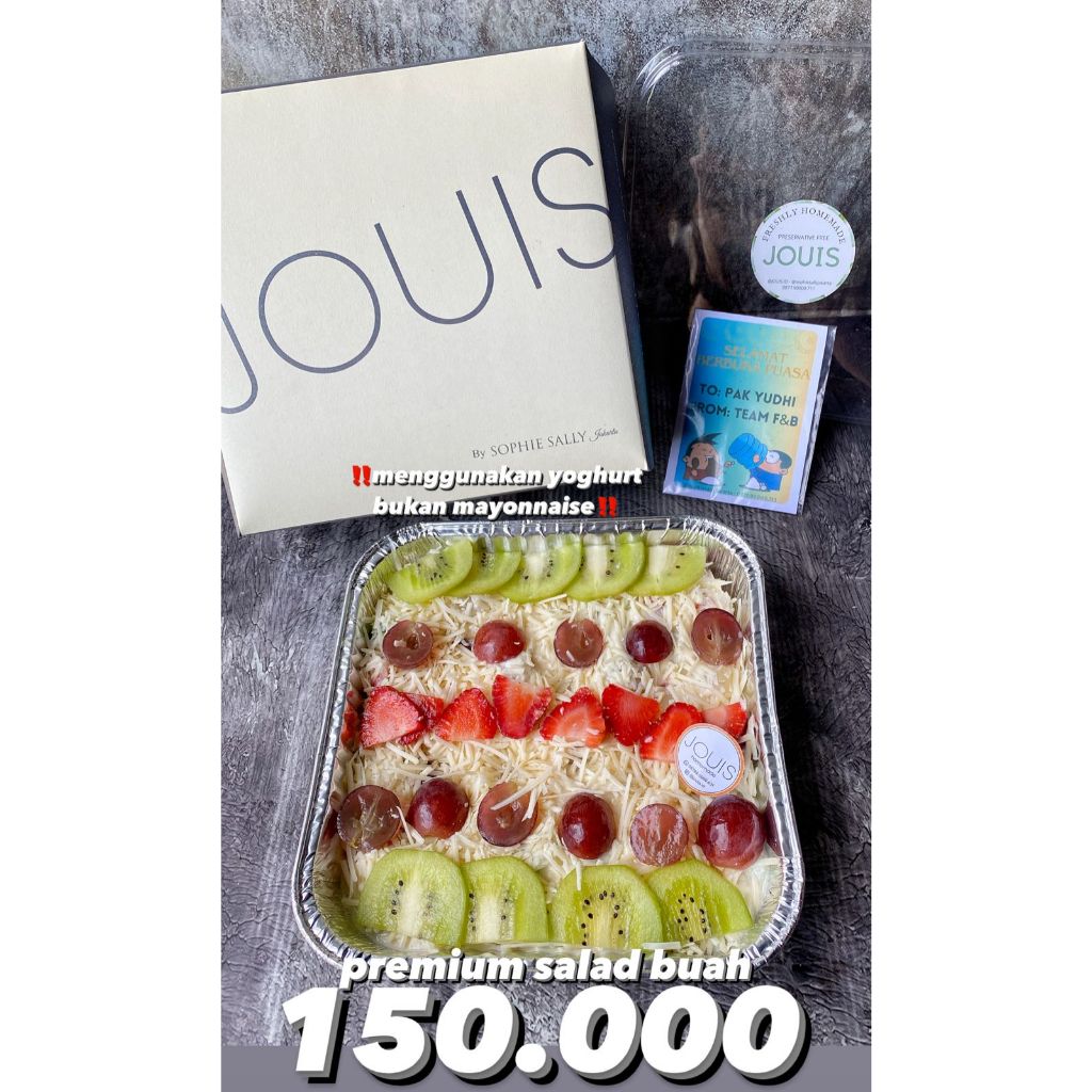 

Salad Buah Premium with Yoghurt (TANPA MAYONNAISE) - READY SETIAP HARI