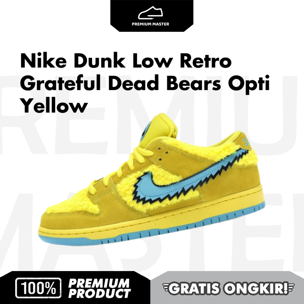 Nike Dunk Low Retro Grateful Dead Bears Opti Yellow