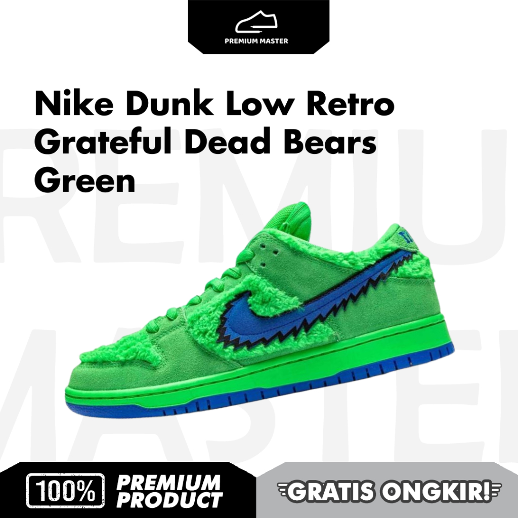 Nike Dunk Low Retro Grateful Dead Bears Green
