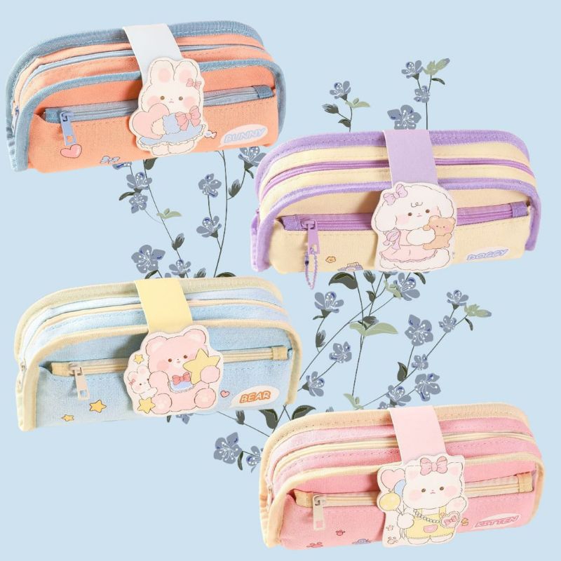 

Kotak pensil 2 sisi kapasitas besar