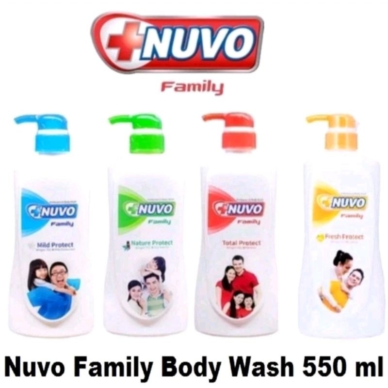 NUVO Bodywash 550ml Botol Pump - Nuvo Sabun Cair 550ml Kemasan Botol