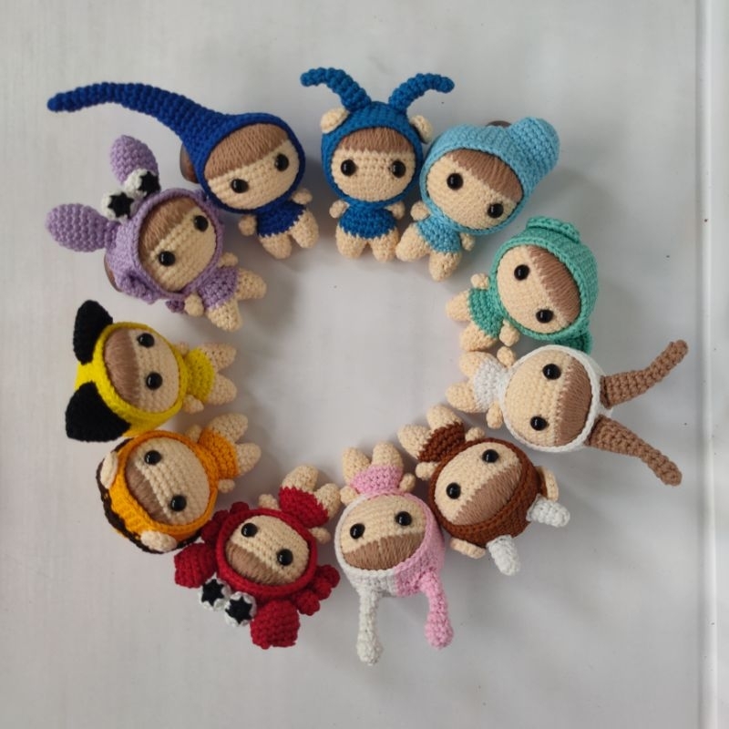 Gantungan Kunci Zodiak Rajut