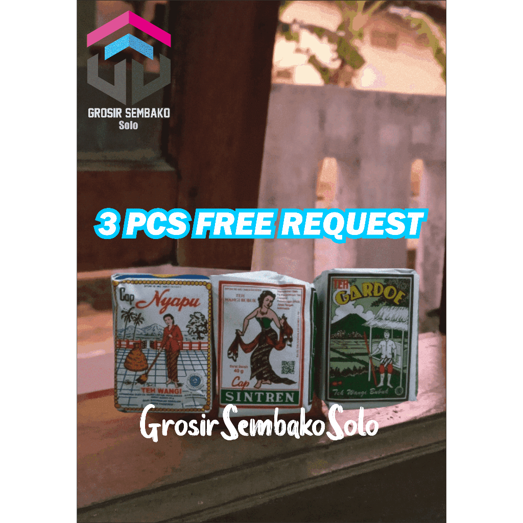 

PAKET TEH 3 PCS FREE REQUEST | TEH TUBRUK KHAS SOLO | TEH WEDANGAN | TEH RACIKAN | TEH SOLO