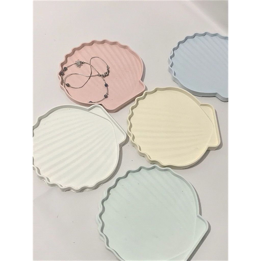 FLAT SHELL COASTER / TATAKAN KERANG AESTHETIC / SOUVENIR PERNIKAHAN & ULANG TAHUN / PROPERTI KONTEN