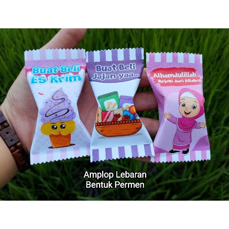 

amplop lebaran bentuk permen | termurah | 1pak 20pc