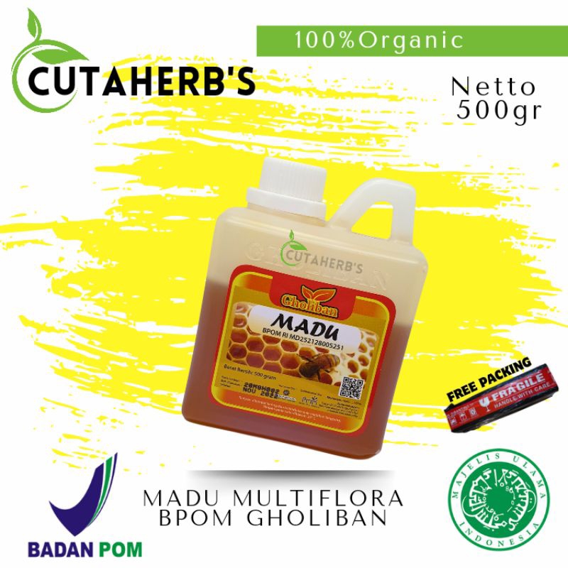 

MADU MULITFLORA GHOLIBAN 500GR (BPOM RI MD252128005251)
