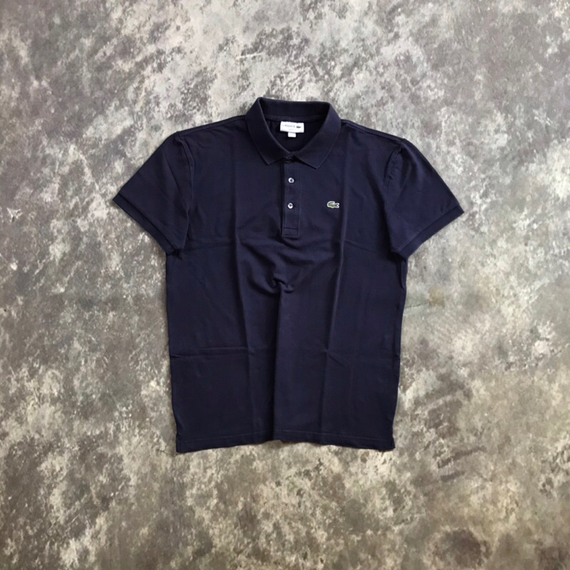 POLO SHIRT LACOSTE BASIC NEW TAG (NAVY) ORIGINAL SECOND