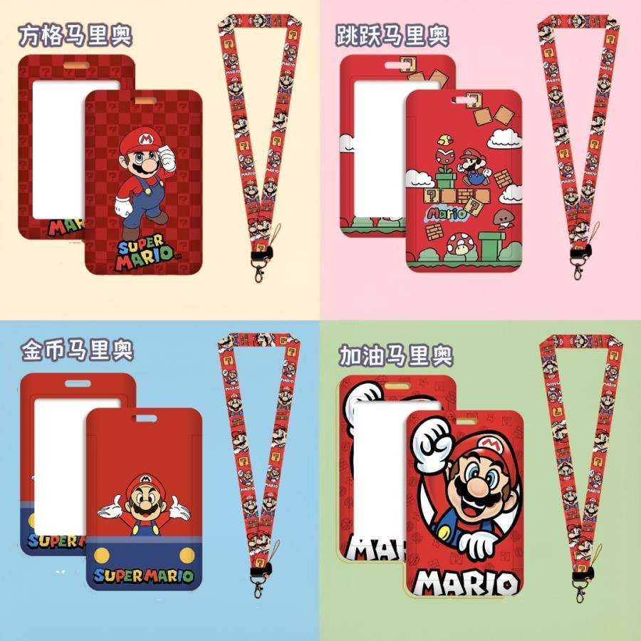 

Gantungan Tali Card Holder Kartu ID Card Name Tag Mario Bros Nintendo