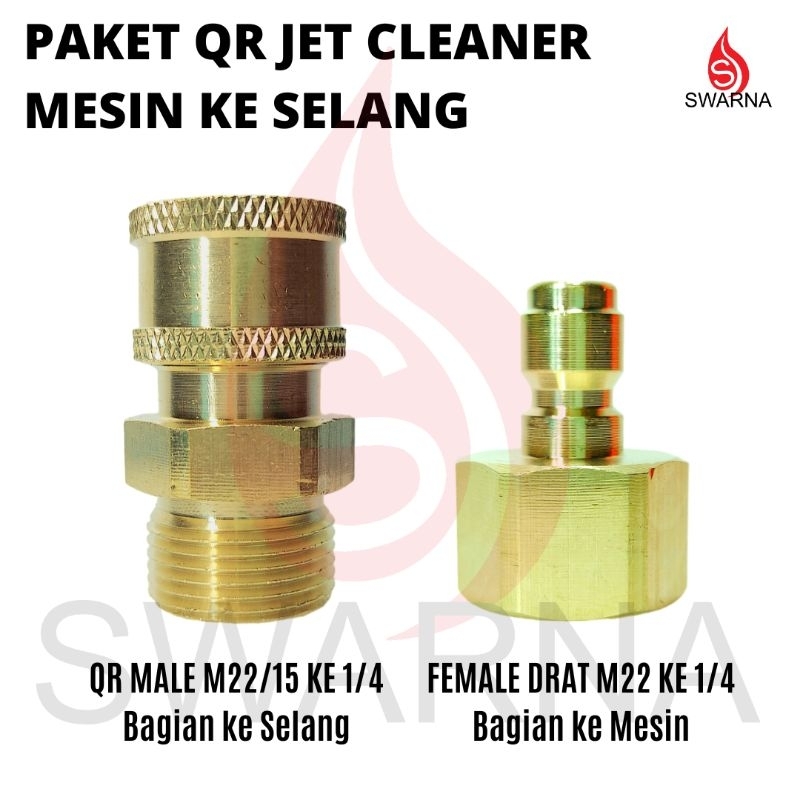 MESIN KE SELANG JET CLEANER Quick Release MALE M22/15 dan Female M22