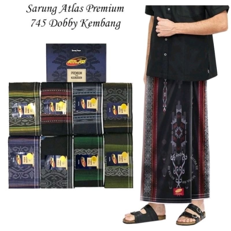 SARUNG ATLAS PREMIUM 745 DOBBY KEMBANG