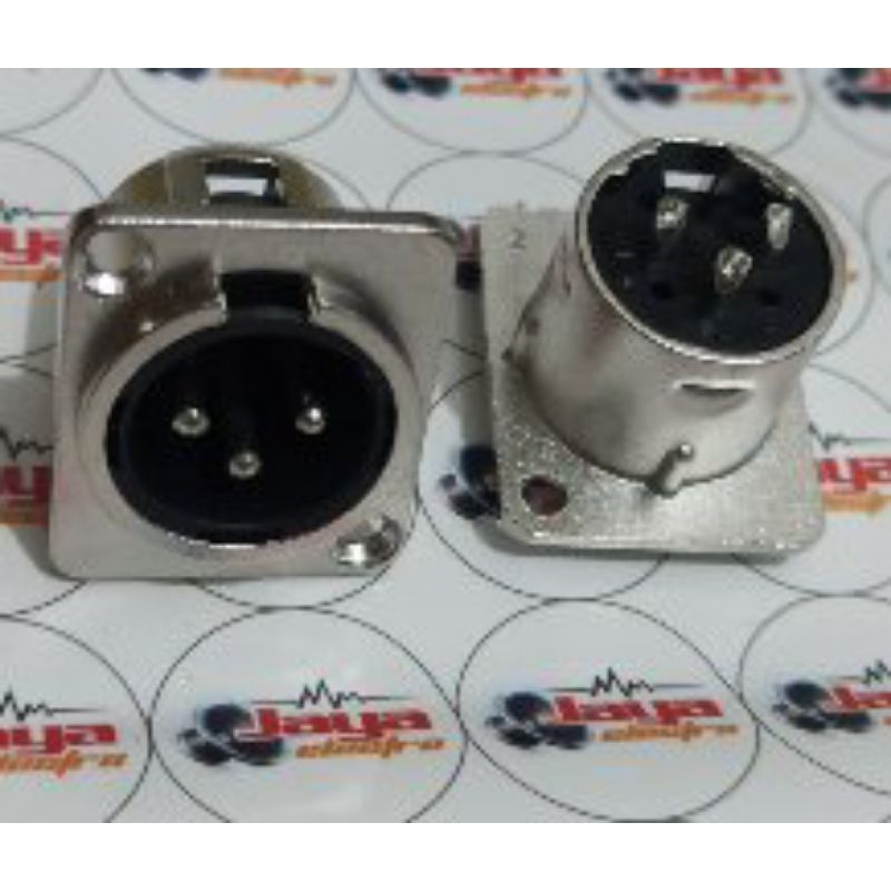 Socket soket body besi canon XLR 3 pin male STX SSBM