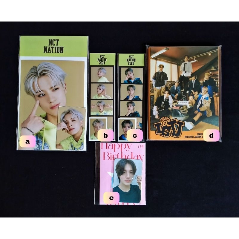 photo set nct nation jeno renjun 4cut (sealed), md birthday jeno (sealed), postcard nct dream istj p