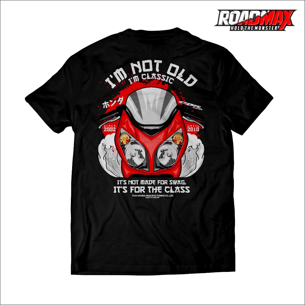 ROADMAX - Kaos CBR 150 Old Menolak Punah Overbore DOHC Katun Combad 30s