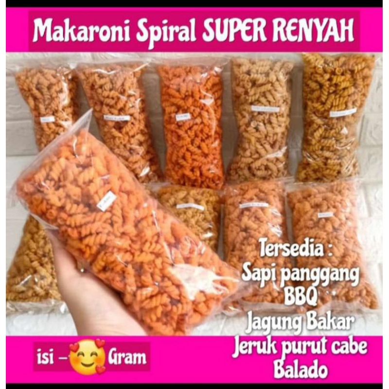 

makaroni spiral dan stik kentang