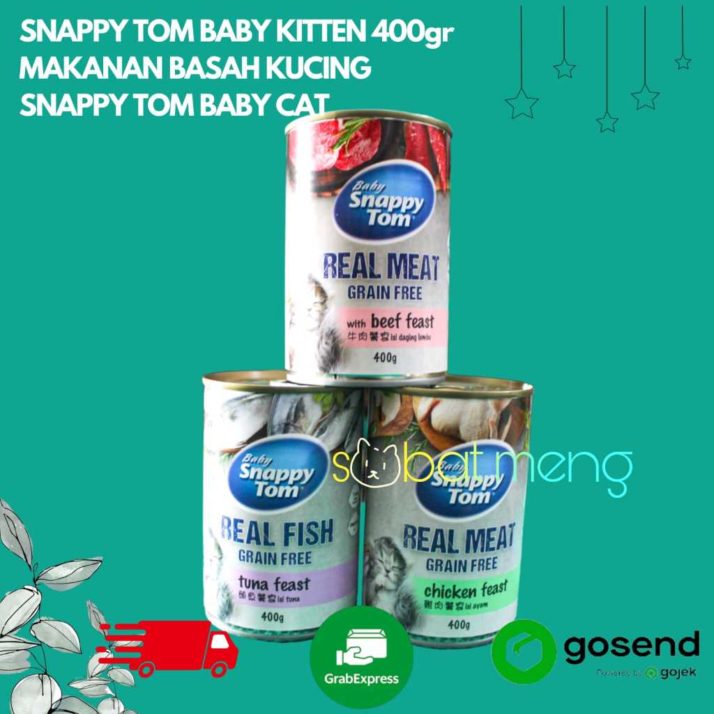 SNAPPY TOM BABY KITTEN 400G | MAKANAN BASAH KUCING SNAPPY TOM BABY CAT