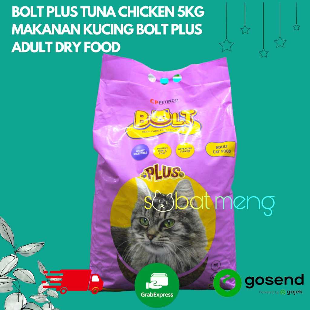 BOLT PLUS TUNA CHICKEN 5KG | MAKANAN KUCING BOLT PLUS ADULT DRY FOOD