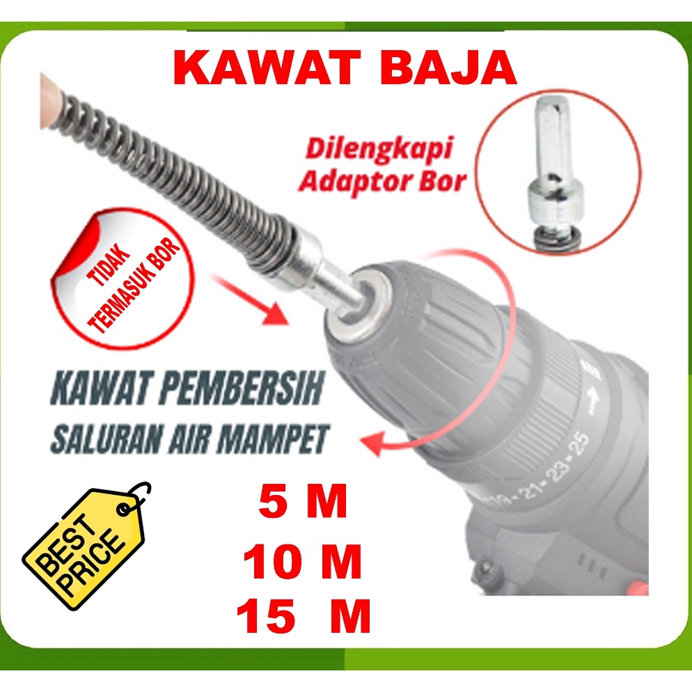 Murmer Kawat baja pembersih saluran air mampet
