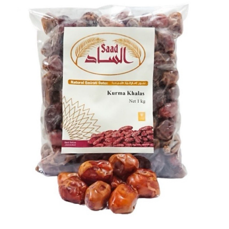 

Kurma Khalas Saad Original Repack kemasan 1 kg