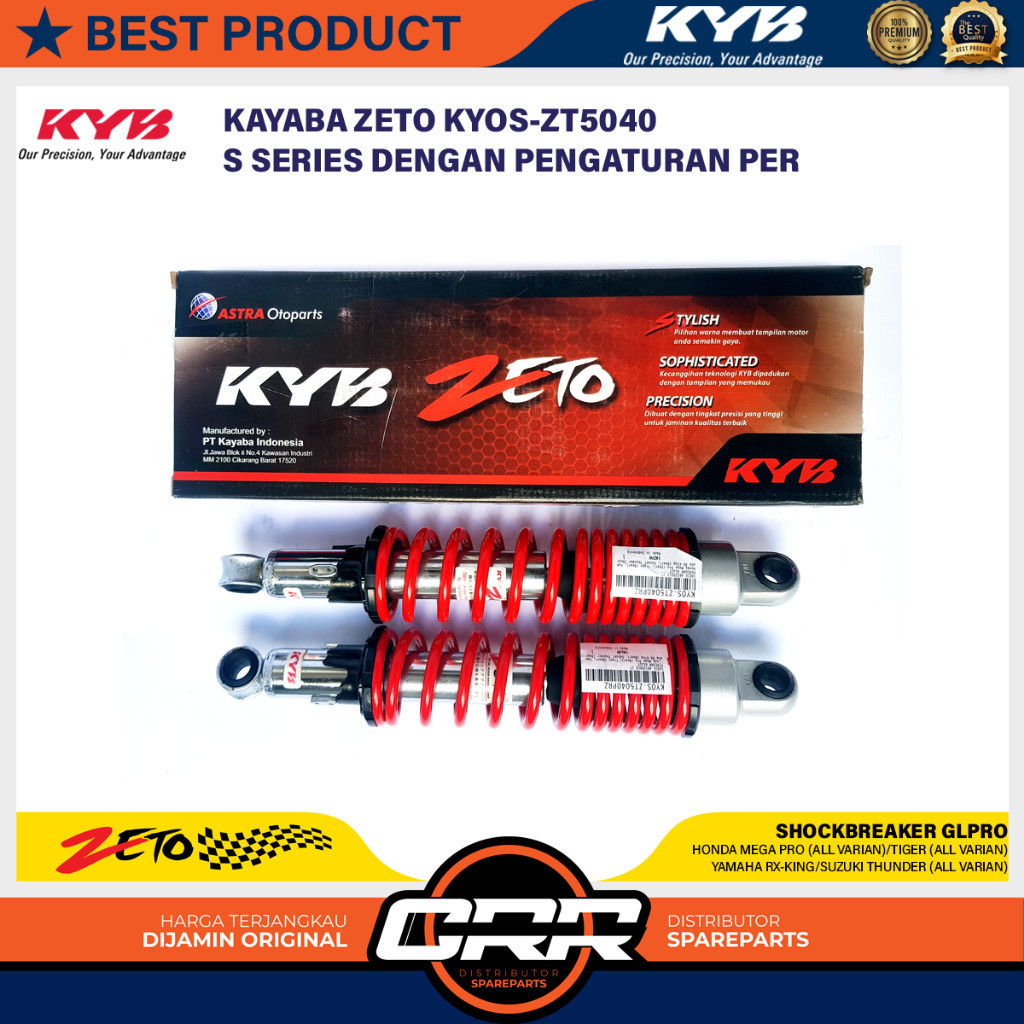 Sok Belakang Kayaba Zeto Honda Mega Pro Tiger Verza GL Pro Yamaha RX King Suzuki Thunder Shockbreake