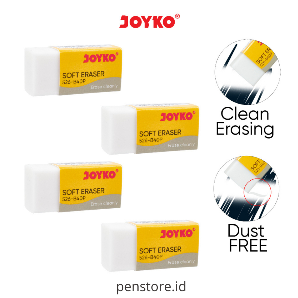 

(5 PCS) Eraser / Penghapus Joyko B40 - Hitam Putih