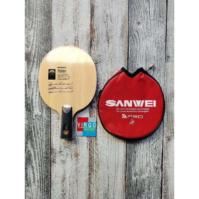 Sanwei T5000 carbon handle CS Penhold kayu bat bet pingpong 100%Original