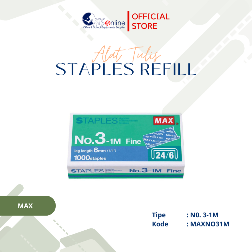 

MAX Isi Staples No.3 & No.10