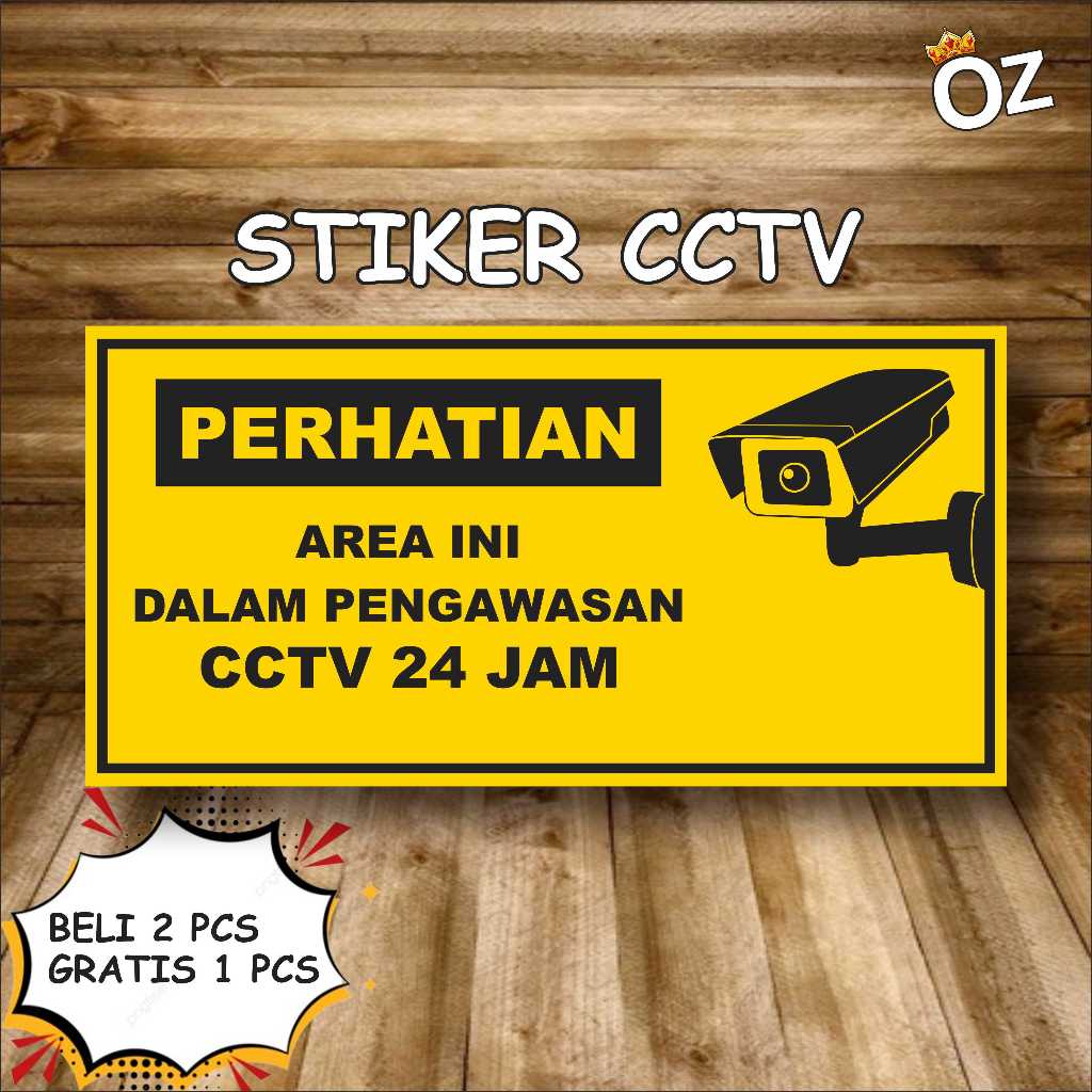 

STIKER PENGAWASAN CCTV 24 JAM / STIKER CCTV / STIKER VINIL