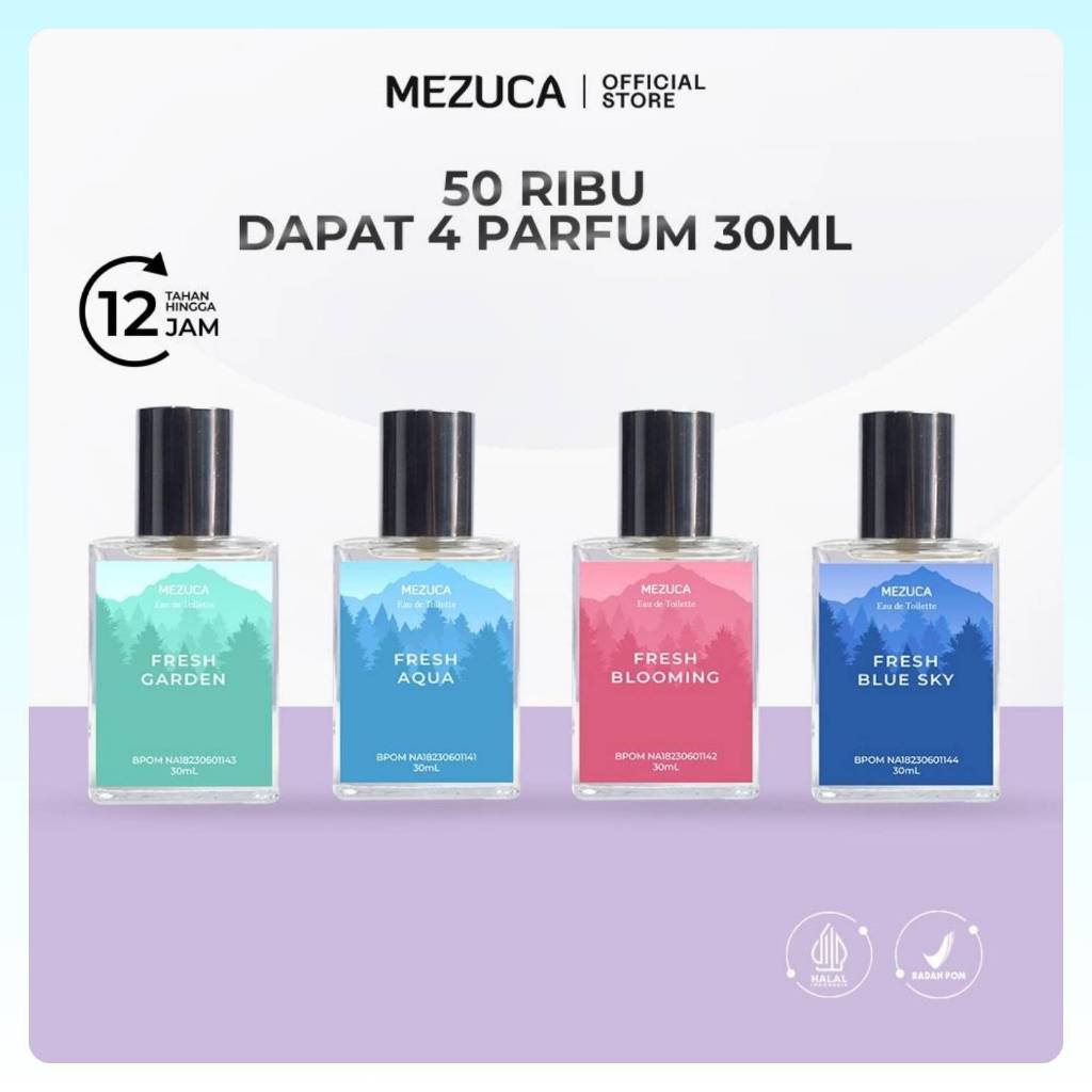PARFUM MEZUCA BELI 1 GRATIS 3 Parfum BPOM Original DAPAT 4 PARFUM Parfum Mezuca Pria dan wanita taha