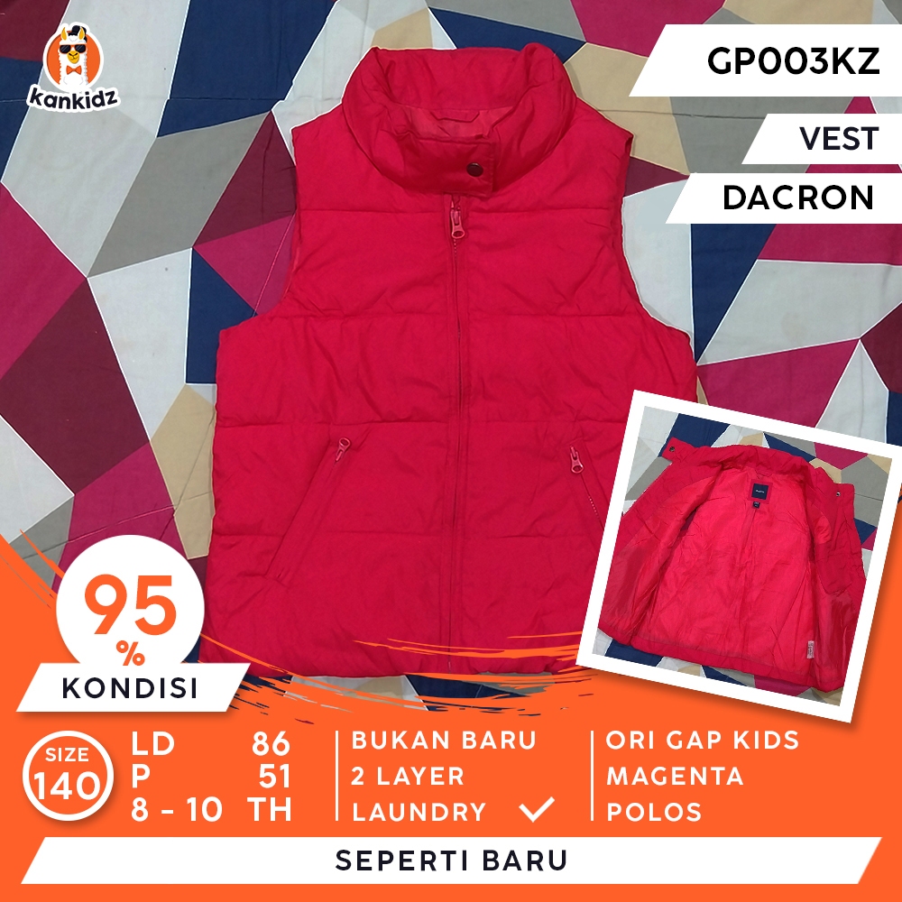 SIAP PAKAI | Vest Anak Rompi GAP Kids | Magenta Size 140