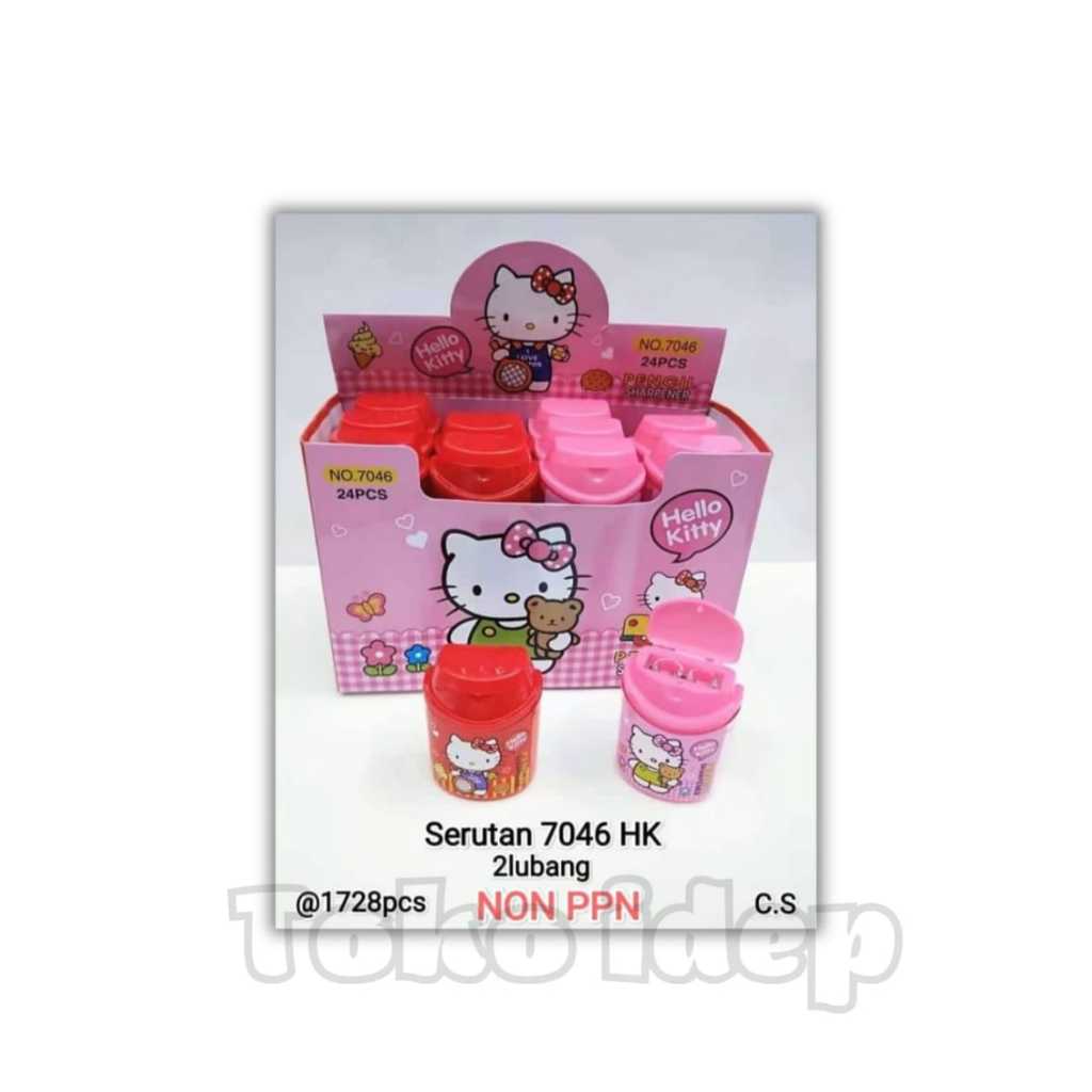 

Rautan 2 Lubang HELLO KITTY 7046 / Serutan Pensil Karakter Fancy Lucu