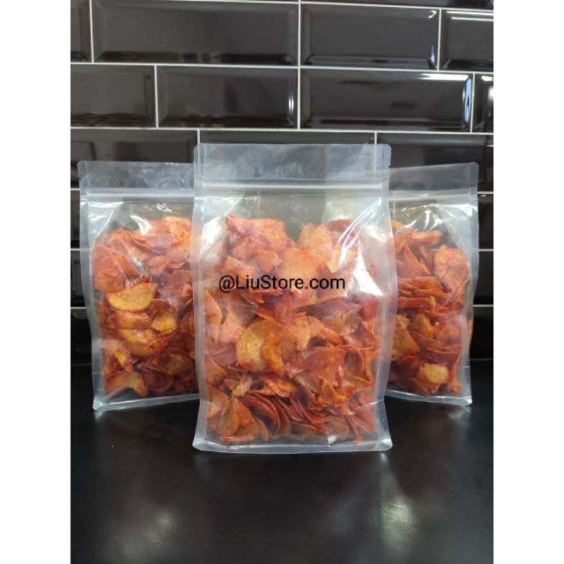 

Cemilan Jadul Keripik Singkong Pedas