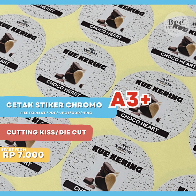 

Cetak Stiker Label Chromo / Mirror A3+ | Stiker Label Kemasan