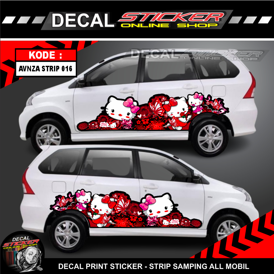 STICKER MOBIL AVANZA STICKER MOTIF KEREN
