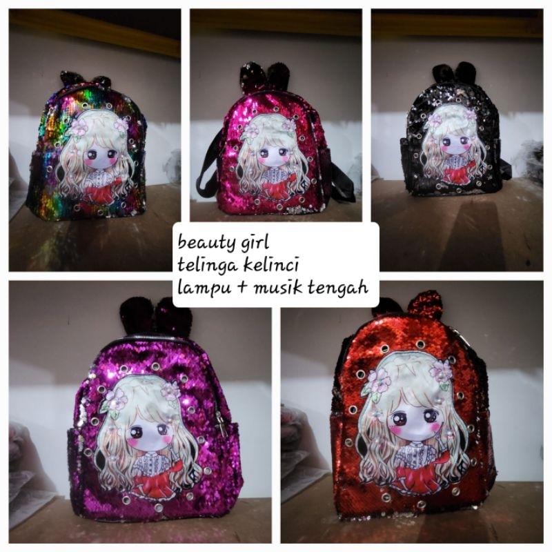 MICCBAGS - 6909 - TAS BATAM - TAS IMPORT - TAS ANAK LOL LAMPU LED