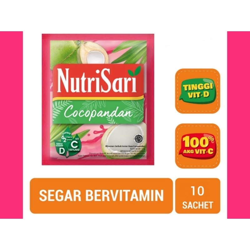 

Nutrisari Cocopandan (10 Sachet)